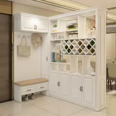 Simple and modern foyer entrance cabinet Corner one-piece shoe cabinet wine cabinet partition cabinet Dining room storage cabinet door display cabinet