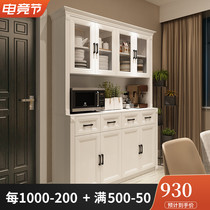 European-style side cabinet Kitchen storage cabinet cupboard Modern simple dining room cabinet locker Tea cabinet Wine cabinet Meal preparation cabinet