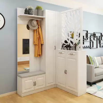 Simple modern foyer cabinet corner shoe cabinet partition cabinet multi-function storage cabinet entrance cabinet Home entry cabinet customization