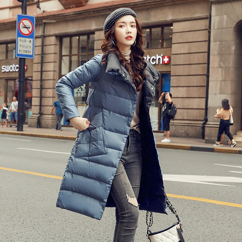 2025 New Reversible Lightweight down Jacket for Women, Mid-Length, Double-Sided, White Duck Down, Over-The-Knee, Slim Fit, Fashionable Coat 2025 New Reversible Lightweight down Jacket for Women, Mid-Length, Double-Sided, White Duck Down, Over-The-Knee, Slim Fit, Fashionable Coat
