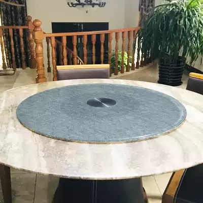 MA96 silver wire tempered glass high-end clubhouse box hotel Round Table silk countertop table turntable base table turntable