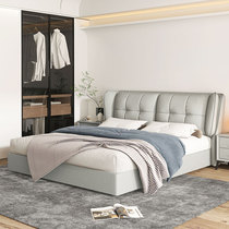 Wash-free technology cloth bed modern minimalist master bedroom 2022 new tatami light luxury modern style fabric soft bed