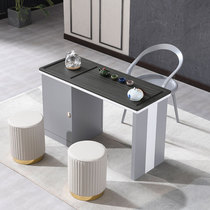 Balcony tea table home small tea table fire stone kung fu tea table one small light luxury tea table and chair combination solid wood