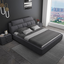 Fabric bed master bedroom technology fabric bed removable and washable net red double bed modern minimalist 1 8 meters soft cloth bed light luxury