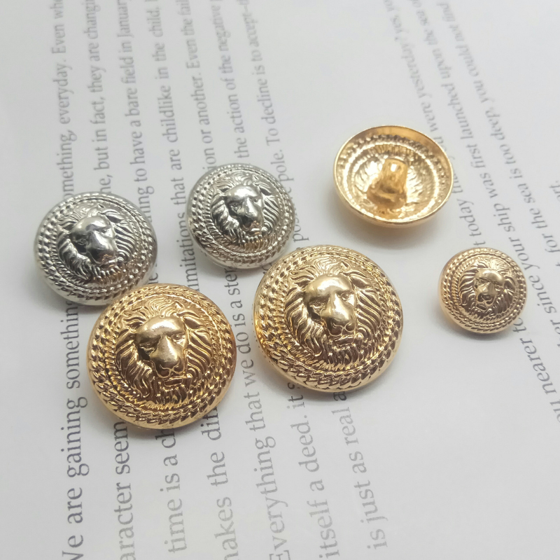 Metal High-Foot Buttons, Hand-Sewn Buttons, Shirt, Coat, Trench Coat, Suit Decorative Accessories, Versatile Buttons, Balmain Style