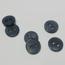 High-grade shell buttons flat eyes dark gray button real shell button Black gray button shirt shirt shirt