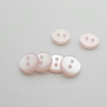 Resin two-eyed pearlescent button half tablet button light pink button imitation shell button coat chiffon shirt