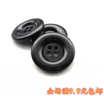 Red black white resin four-eye button wide edge light button Joker windbreaker coat jacket windbreaker suit suit buckle