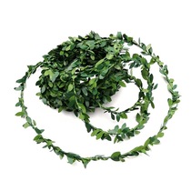 Simulation wreath PVC wire rattan 7 5m Christmas decorations diy hand-woven vine wreath green leaf Rattan