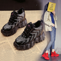 2021 Autumn New 10cm Inner height thick bottom father shoes women thick bottom small muffin casual sports shoes
