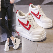2021 Autumn New 10cm height womens shoes small white shoes womens Joker short small muffin casual sports shoes