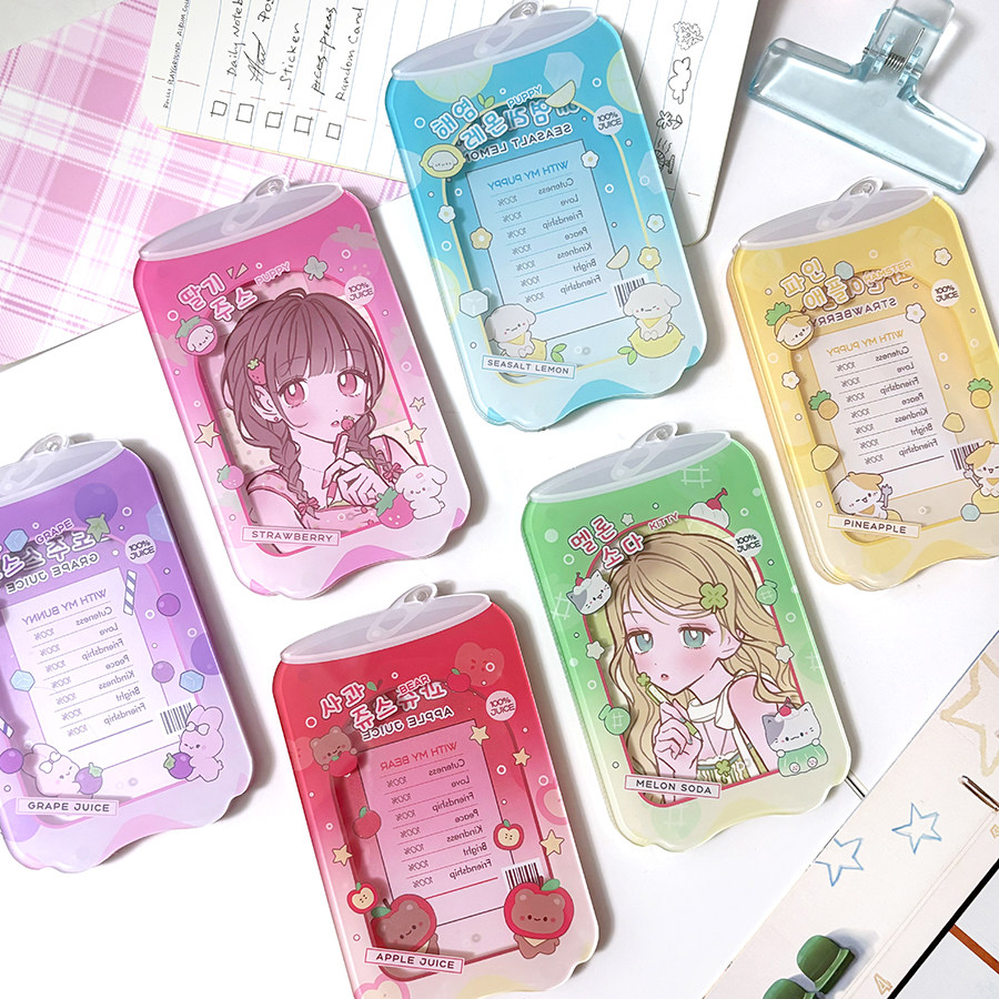 PuppyBread Original Fruit Soda Can Card Holder, 3-inch Acrylic Mini Card, Gumei Shake-Up, In Stock