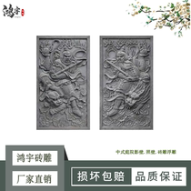 Hongyu Ancient Building Chinese Antique Brick Carving New Product Square Door Shen Gate Relief Decoration Wall Brick Ornaments