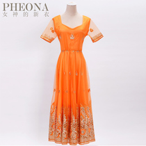 Indian dance costumes The new big swing dress Bollywood dance to suit the belly dance National Wind Dance suit long dress