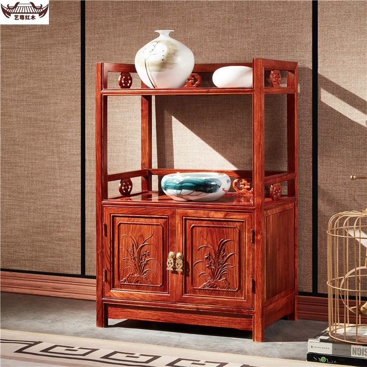 Đồ nội thất bằng gỗ gụ, gỗ đàn hương đỏ hedgehog, tủ mới của Trung Quốc, tủ chè, tủ nhỏ bằng gỗ cẩm lai đặc, bàn đầu giường - Buồng