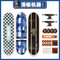 ZOMBIE professional skateboard assembly whole plate fancy plate special stunt professional double rocker plate cold pressure imported plus Maple skateboard