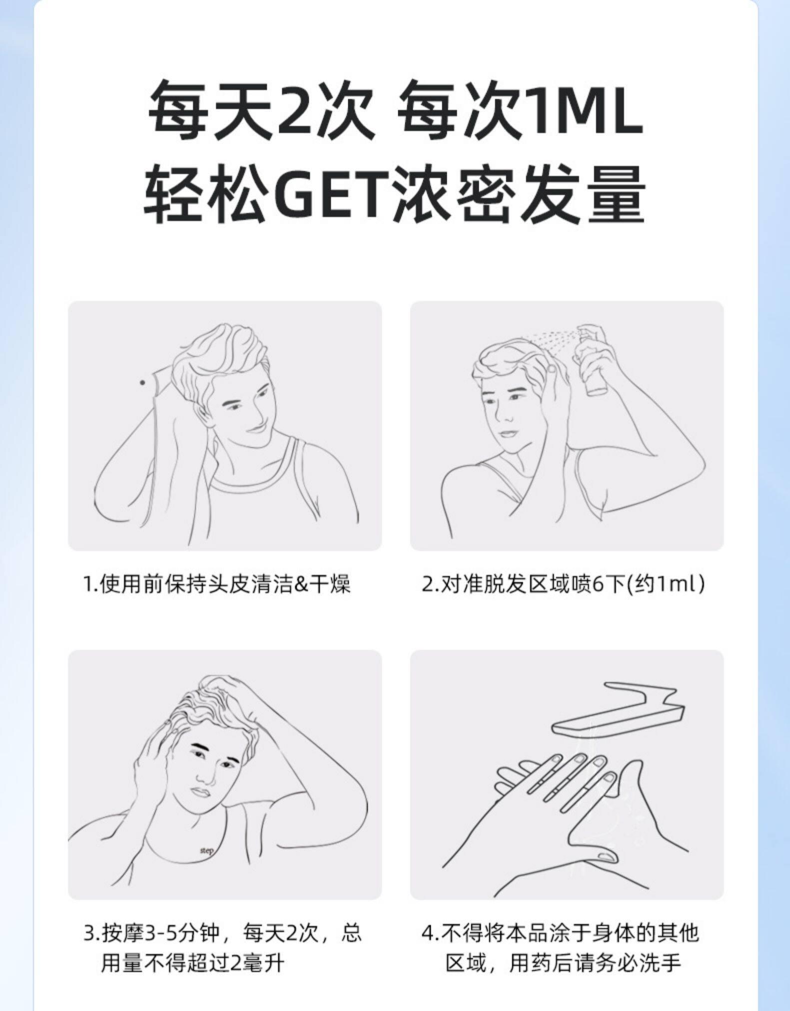 达霏欣 5%米诺地尔酊搽剂 防脱发生发增发液 30ml 图18