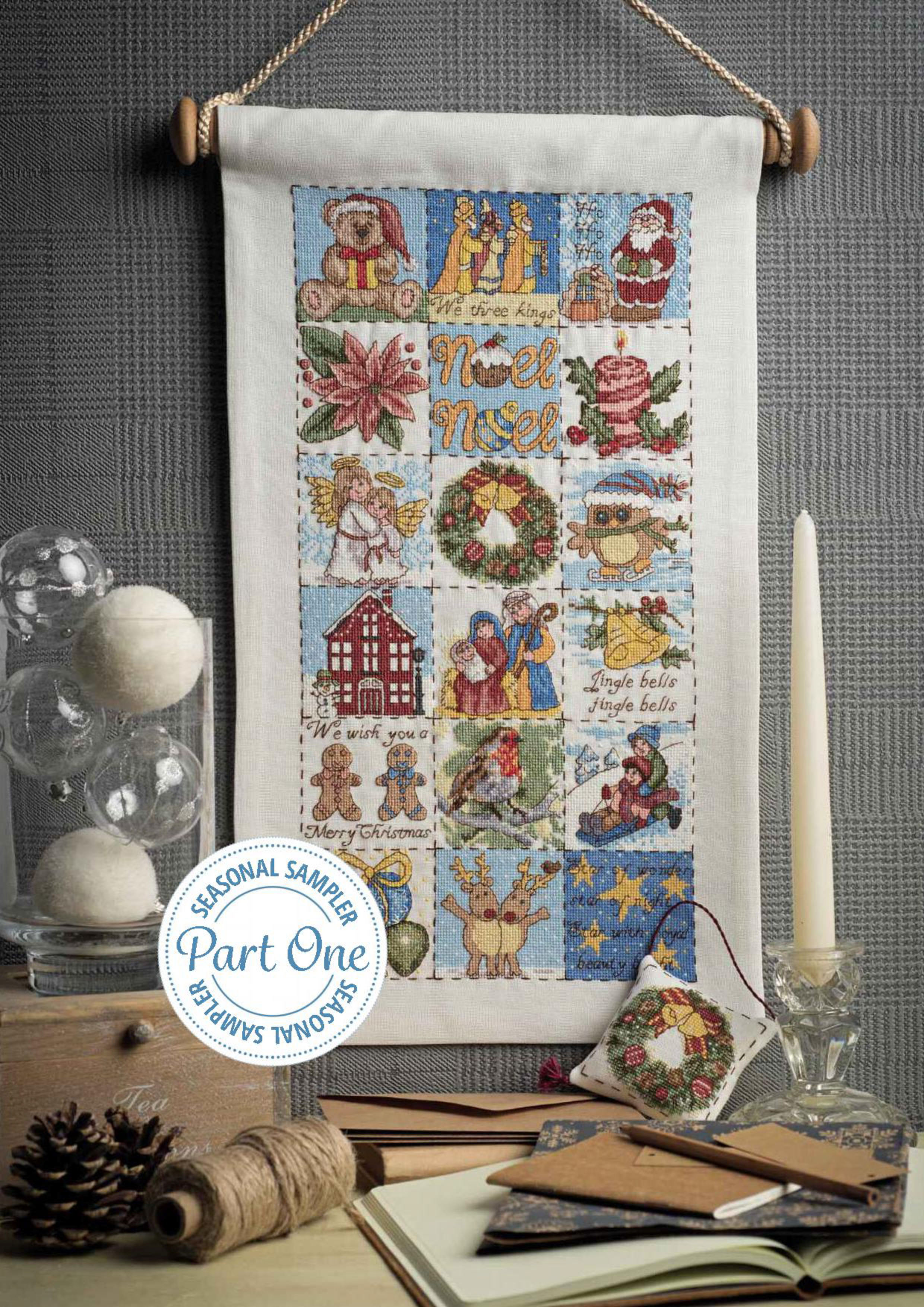 Berry Orange Love Embroidered self-fit DMC cross stitch kit Magazine-Winter Puzzle Pieces