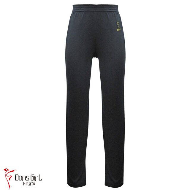 Danshige Dance Pants Ethnic Dance Practice Pants for Adults and Kidsren Chinese Dance Pants Black Nylon Pants Thin Straight Pants
