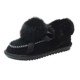 Универсальные удерживающие тепло милые зимние туфли на плоской подошве для отдыха, модные короткие сапоги, 2020 года