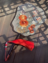 Feng Zhaoyue Hanfu Moxi joint style spring feast flying fairy shape embroidered round fan palace fan cheongsam catwalk Chinese style