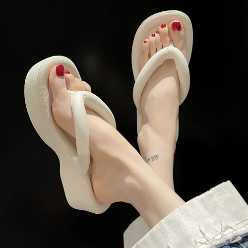 Высокие летние сланцы, модные нескользящие тапочки на платформе, пляжные слайдеры, коллекция 2022