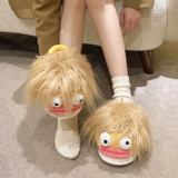 Тапочки, зимняя нескользящая мультяшная удерживающая тепло обувь