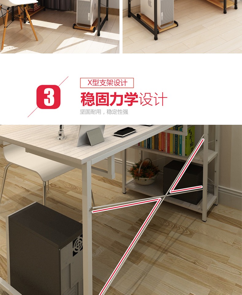 Tủ sách tối giản hiện đại giá sách một bàn máy tính để bàn phòng ngủ bàn bàn học sinh bàn đơn giản - Bàn bàn học