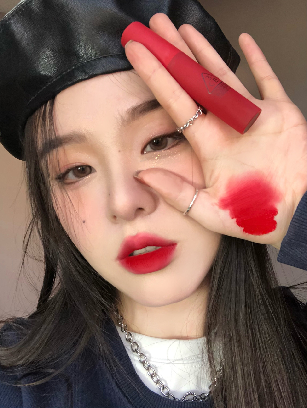 Korea 3CE water mist lip glaze laydown matte mousse milk tea matte lip glaze official flagship store authorization