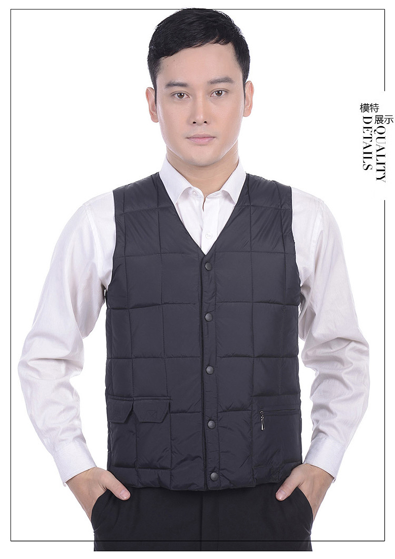 Mùa thu và mùa đông tuổi trung niên xuống áo vest nam ao ba lo nam