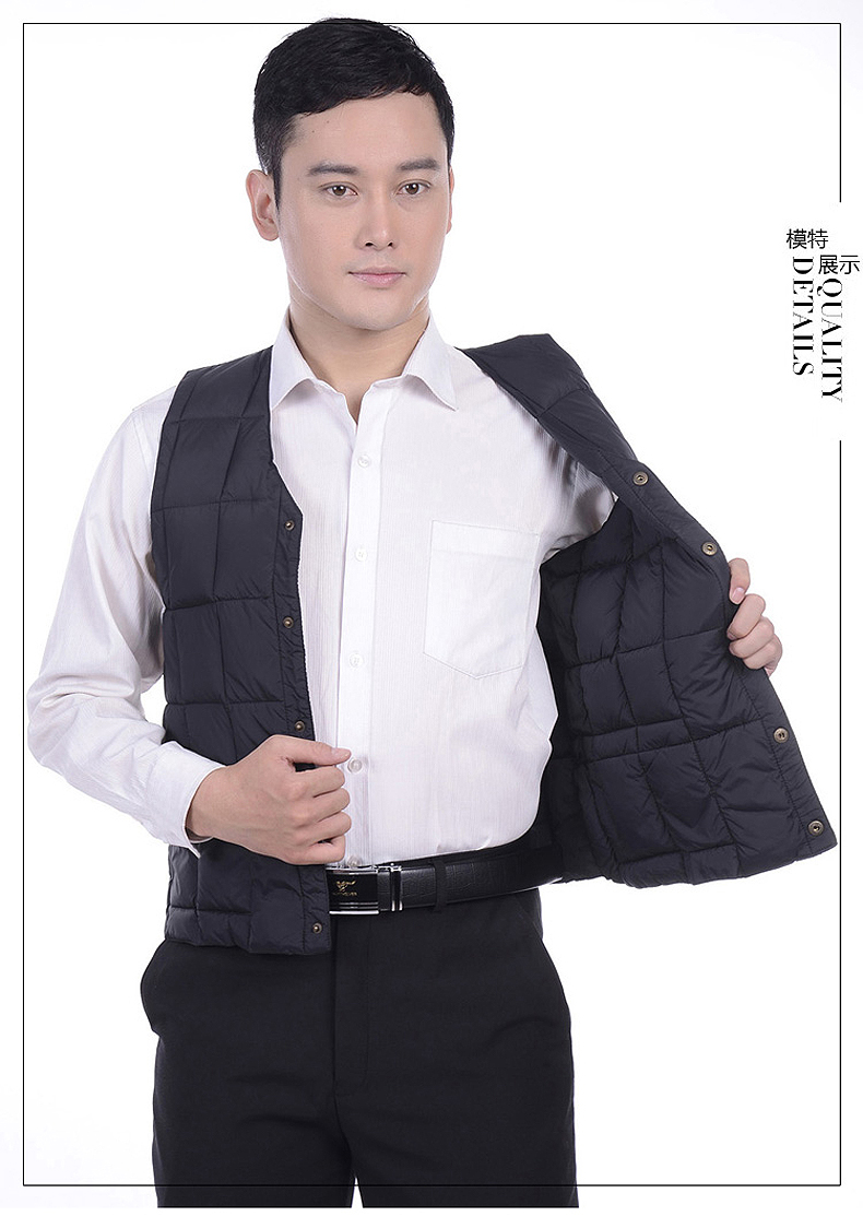 Mùa thu và mùa đông tuổi trung niên xuống áo vest nam ao ba lo nam