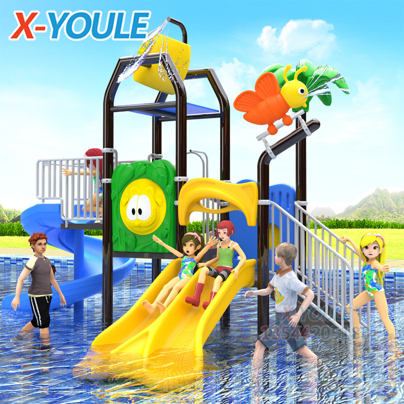 Large Outdoor Water Park Slide Ladder Swimming Pool Kindergarten Slide Ladders Plastic Water Zika Water Play Water Pleasure Equipment Set