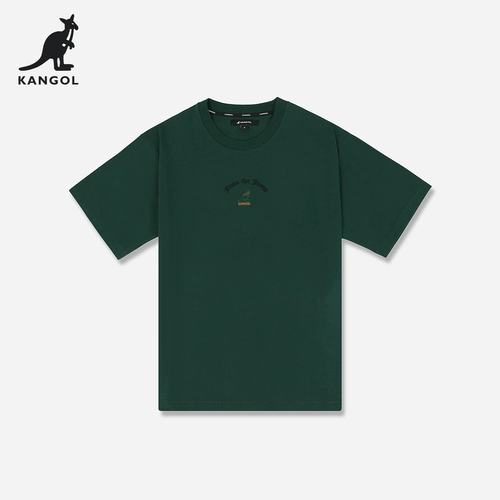KANGOL Tide, хлопковая летняя футболка с коротким рукавом, в корейском стиле, с вышивкой