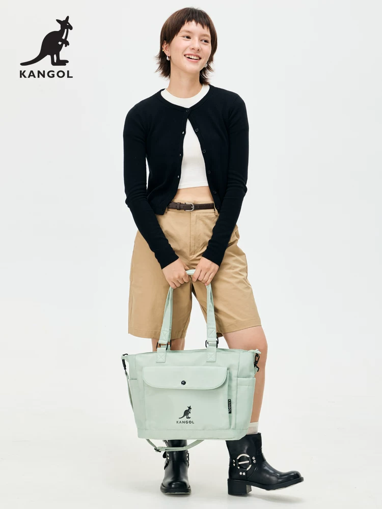 KANGOL Waterproof shoulder bag with zipper, capacious one-shoulder bag