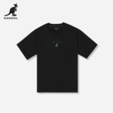 KANGOL Tide, хлопковая летняя футболка с коротким рукавом, в корейском стиле, с вышивкой