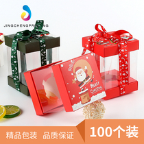 Christmas Christmas Safe Night Safe Fruits Transparent Packaging Box Subsilk Ribbon Creative Gift Children Small Gift Gift Empty Box
