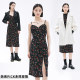 Lolipa ເຄື່ອງນຸ່ງຜູ້ຍິງ trendy 2022 spring new arrival retro slit floral suspender skirt small V-neck plus velvet dress