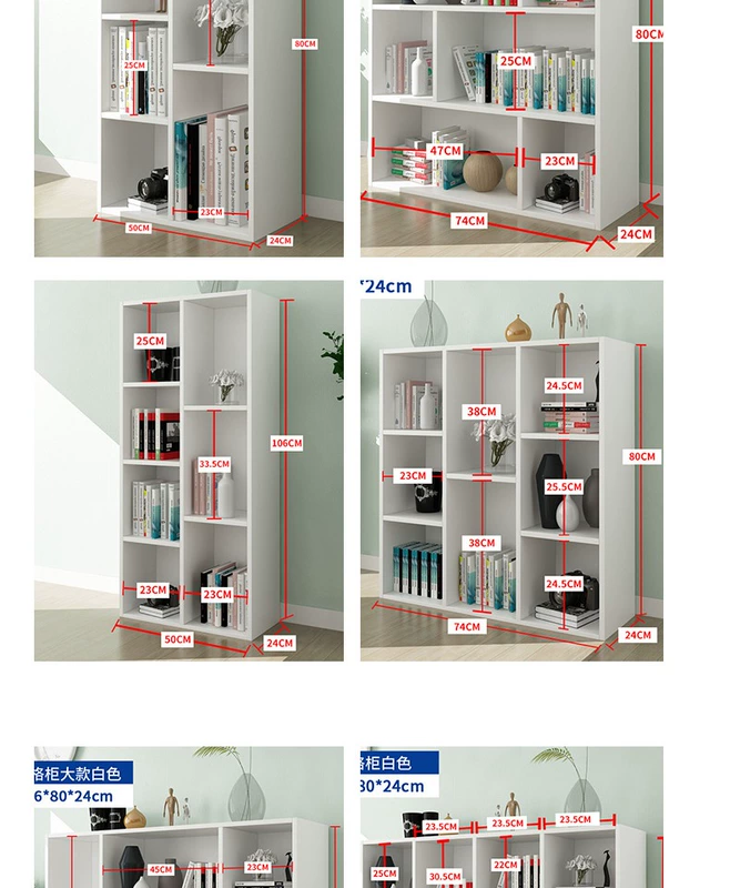 Sáng tạo đơn giản kệ sách kệ sách kệ gỗ kẻ sọc sinh tủ tủ nhỏ tủ khóa tủ lưu trữ kết hợp miễn phí - Buồng tủ đồ gỗ