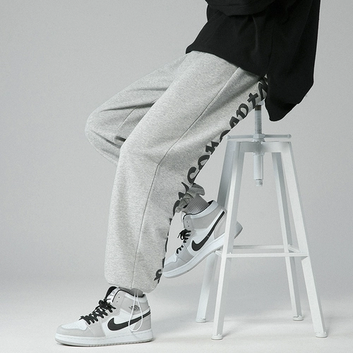 Мужские демисезонные осенние трендовые универсальные штаны, на шнурках