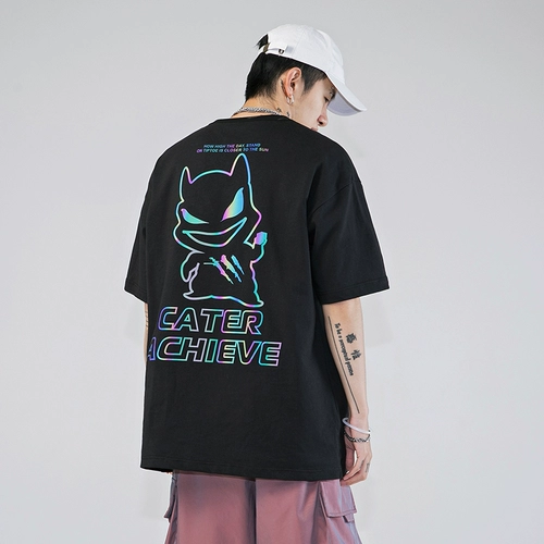 Хлопковая футболка с коротким рукавом, летняя парная одежда для влюбленных для отдыха, 2021 года, городской стиль, оверсайз