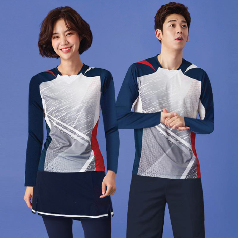 2022 Spring autumn season new large size badminton suit long sleeve suit for men and women blouses ping-pong tennis volleyball sportswear