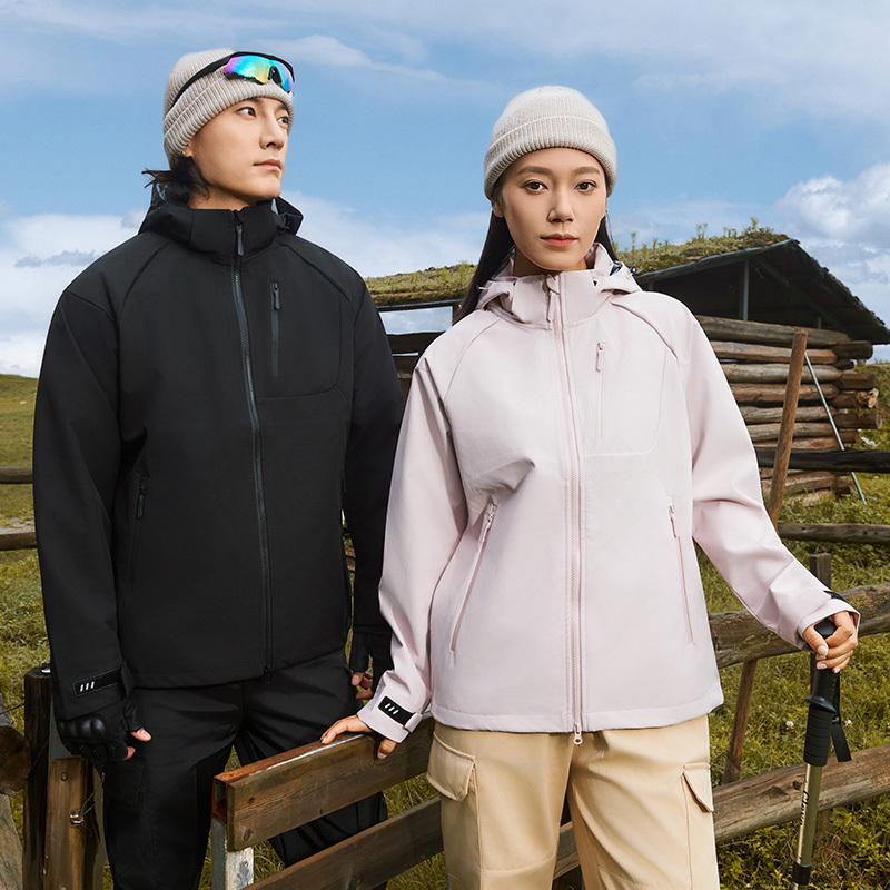 Softshell Jacket with Custom Logo Printing for Autumn and Winter, 4S Store Corporate Fleece-Lined Workwear Hooded Jacket Work Uniform Softshell Jacket with Custom Logo Printing for Autumn and Winter, 4S Store Corporate Fleece-Lined Workwear Hooded Jacket Work Uniform