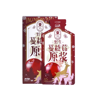 塔哈尔河野生蔓越莓原浆50ml*7