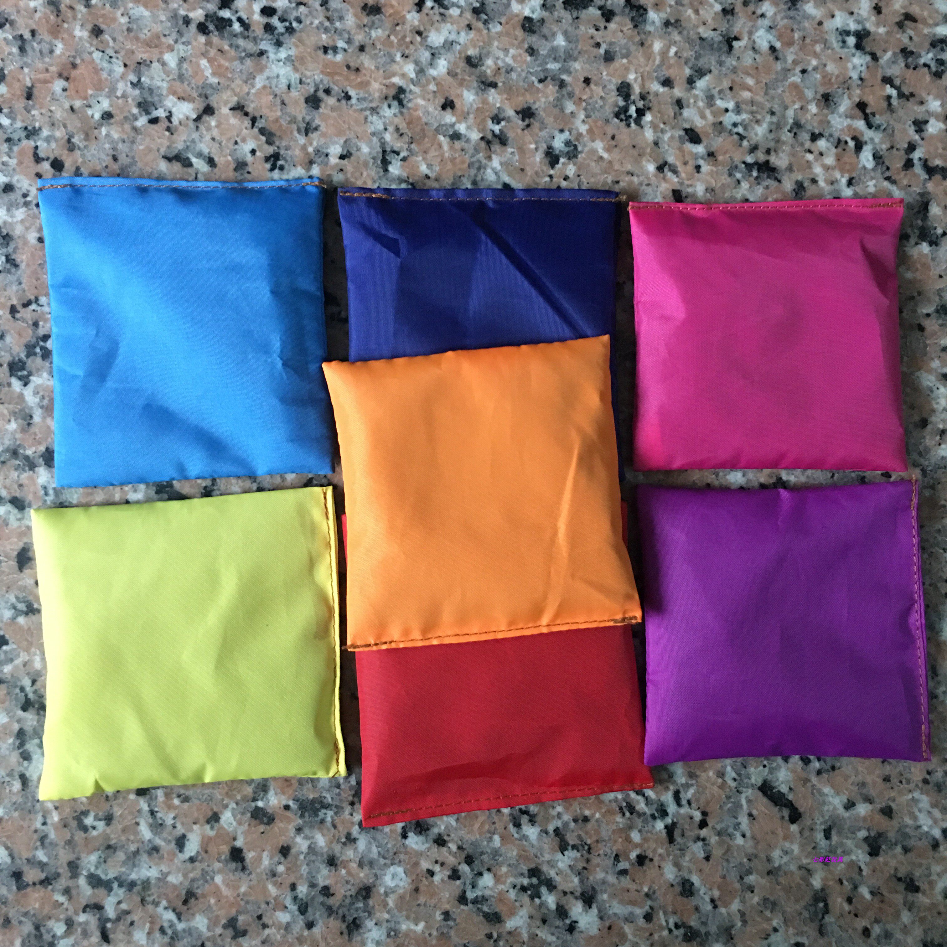 Promotion Kindergarten Early Teach Children Lost Sandbags Games Multicolored Bean Bag Cassiae Square Sandbags