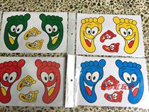 Promotion Kindergarten floor stairs Step small feet girl Self-adhesive sticker Childrens room Bathroom Waterproof Feet Printed Wall Sticker