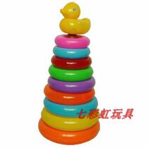 Promotion Baby Puzzle Toy Nine Layers of Duck Collar Rainbow Tower Layers Laminated Stacks High Stack of Leaf