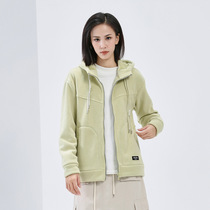 Autumn and winter polar fleece mens and womens waxy fleece fleece hooded windproof and warm couples tops and jackets