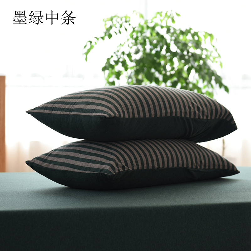 Sọc đan gối bông bông bông MUJI Tenjiku 48 * 74cm bông gối chỉ có một cặp single-shot 2 - Gối trường hợp gối chặn vỏ đỗ