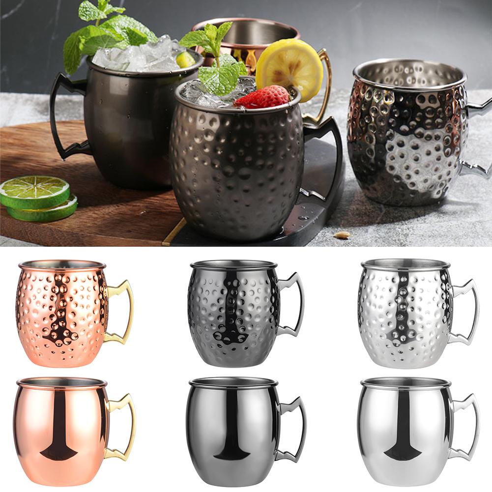 Hammer point copper cup Moscow mule cup stainless steel cocktail metal wine glass bar cup moscow mule