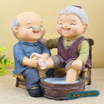 Grandpa and grandma a romantic couple Happy old man decoration room interior bedroom decoration decoration creative small